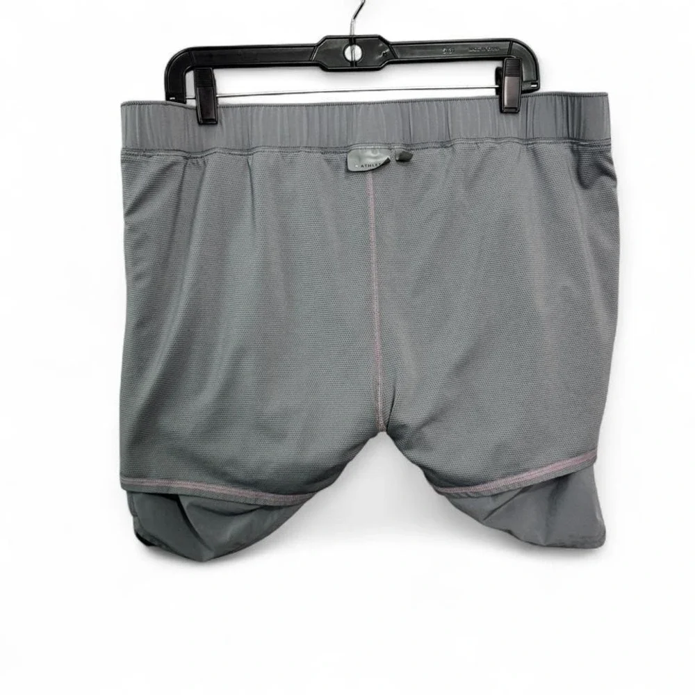 Athleta Gray‎ Athletic Skort Womens XL Built-In Shorts Zip Pocket Active Tennis